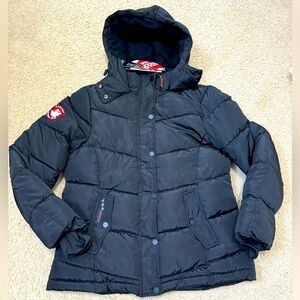 NWT Canada Weather Gear Black Down Hooded Winter Jacket Women’s Sizes S & M